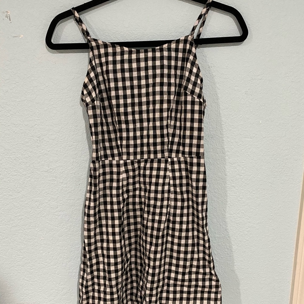 Gingham Dress in b&w
